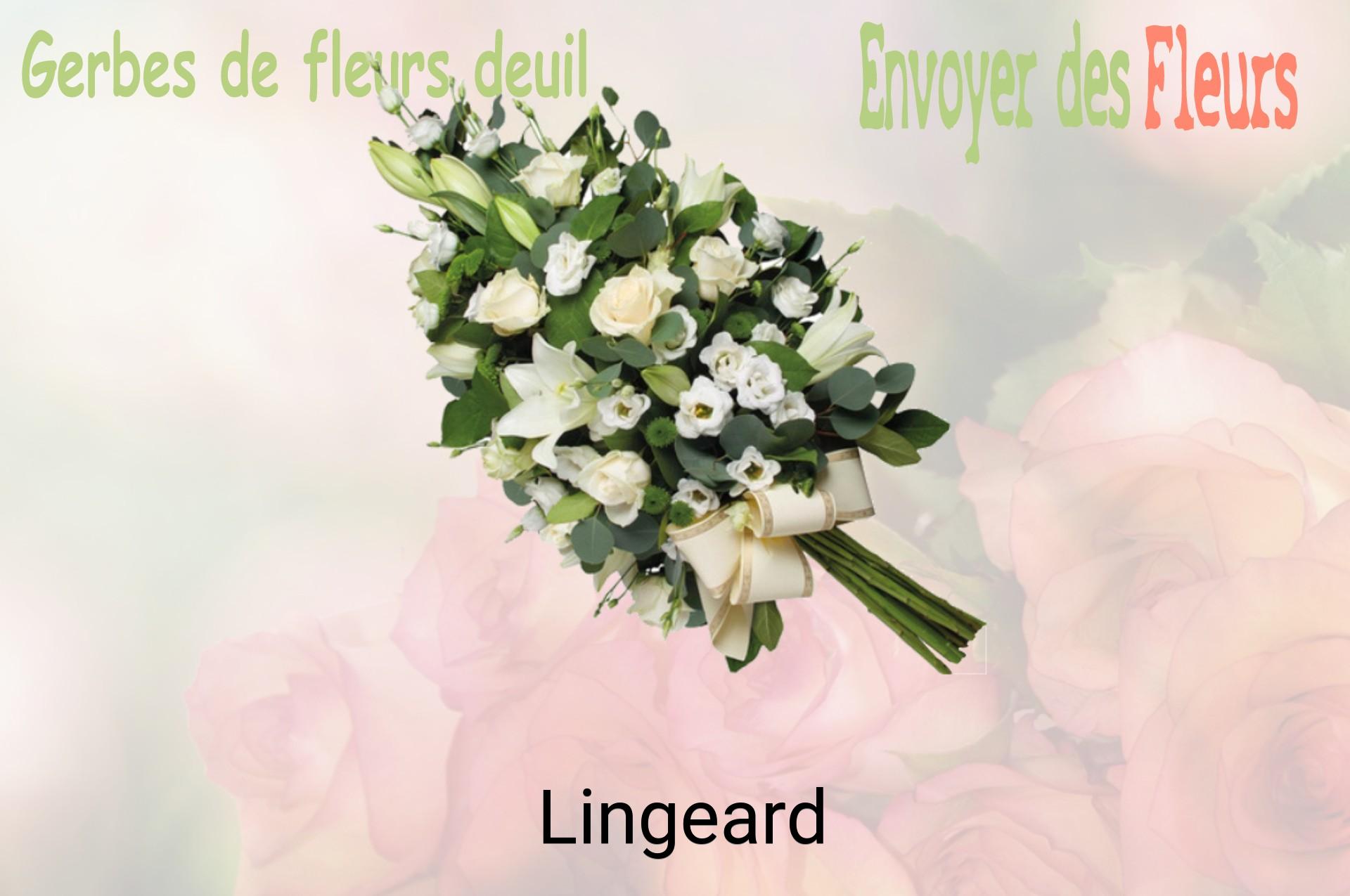 Gerbe de fleurs de deuil livrée à Lingeard